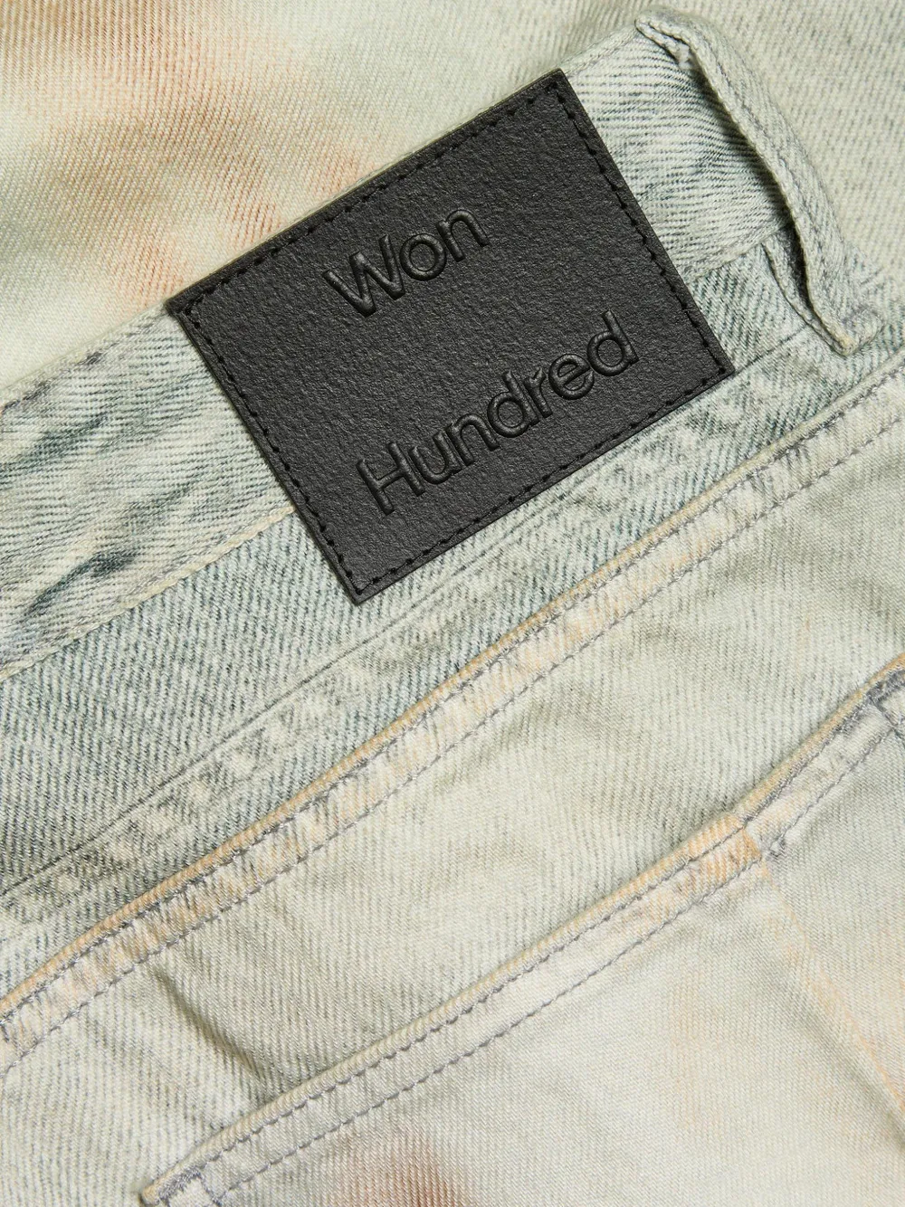 Won Hundred Lyon gerafelde jeans met print Blauw