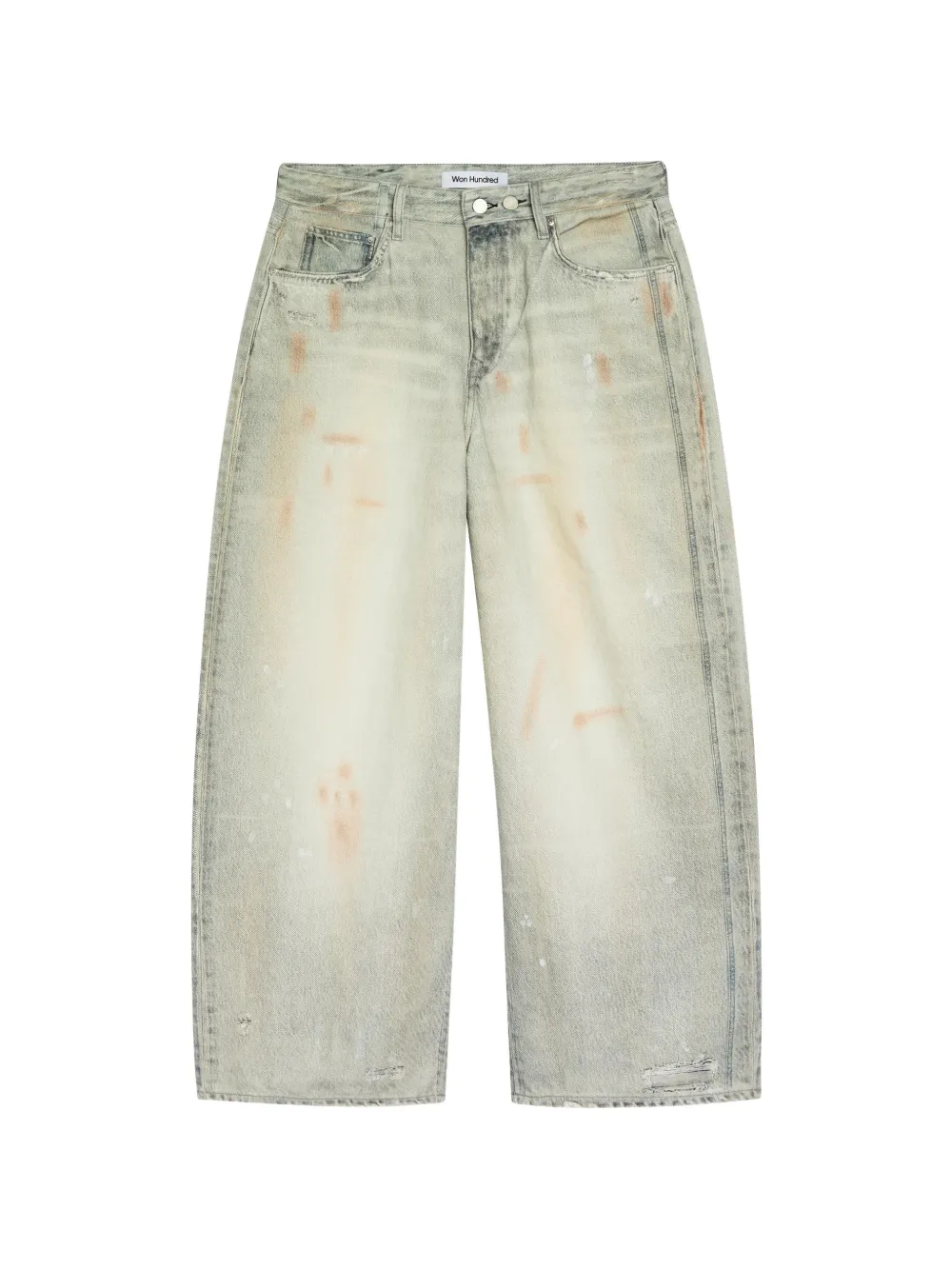 Won Hundred Lyon digital-print distressed jeans - Blu