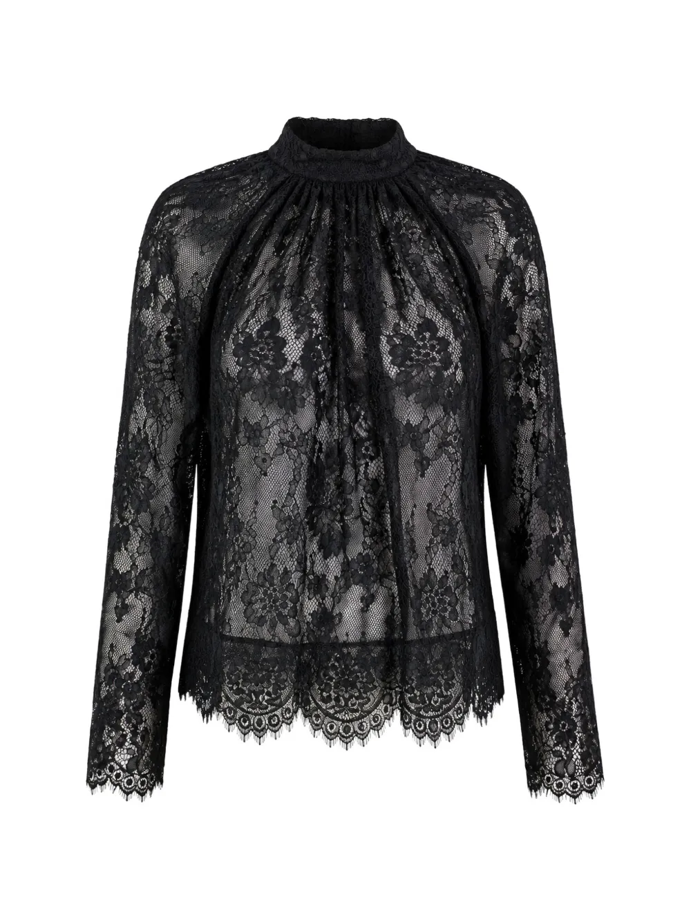 Sea Hilda lace-trim blouse - Nero