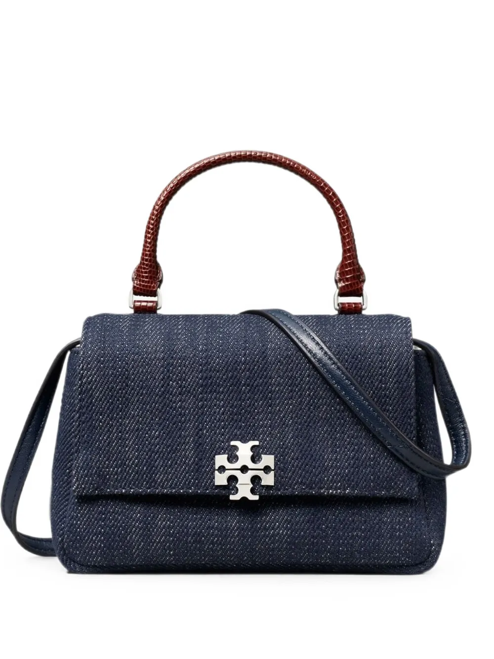 Tory Burch Borsa a spalla Charlie mini con manico - Blu