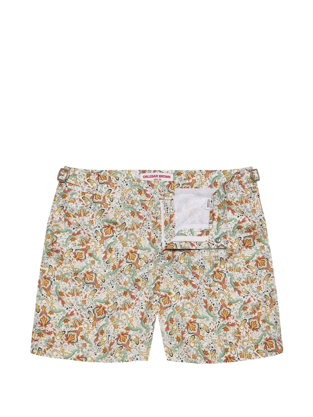 Orlebar Brown Bulldog Fairground paisley-print swim shorts - Bianco