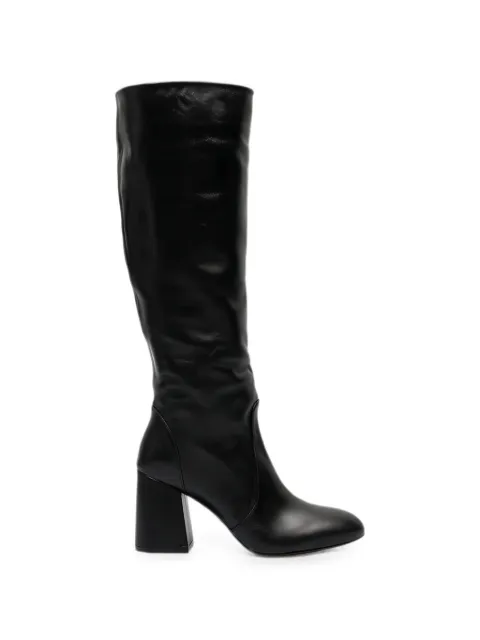 Stuart Weitzman glossed-leather knee boots