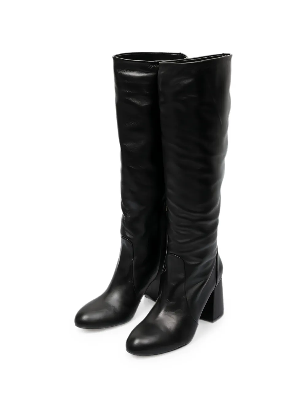 Stuart Weitzman glossed-leather knee boots Zwart
