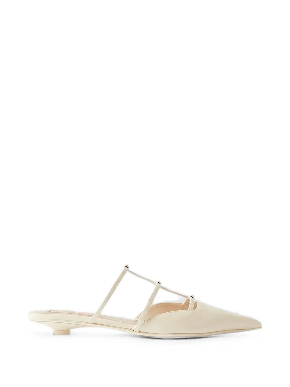 Valentino Garavani Rockstud embellished leather mules Beige