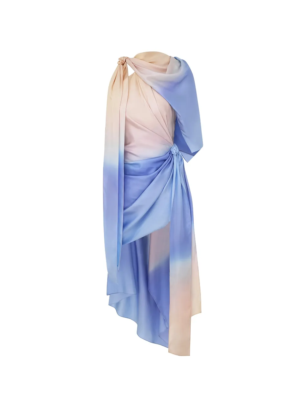 ZIMMERMANN draped dégradé asymmetric dress - Blue