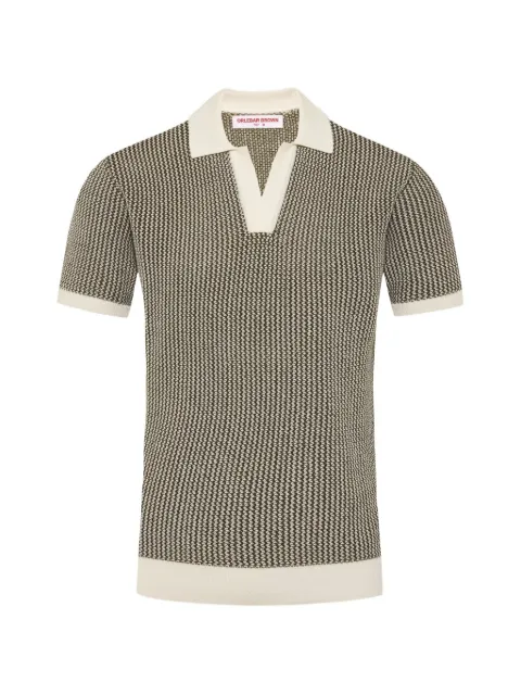 Orlebar Brown Horton chevron-crochet polo shirt