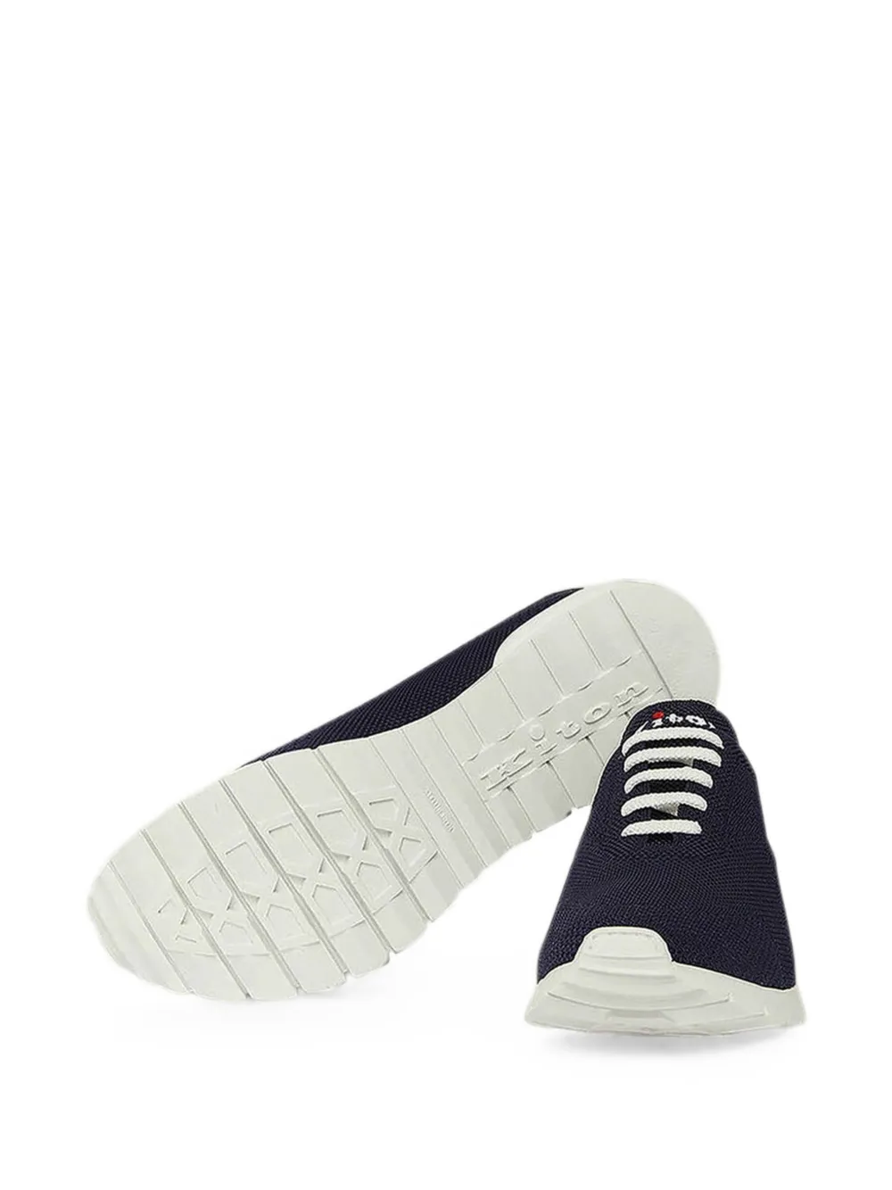 Kiton front-lace sneakers Blauw