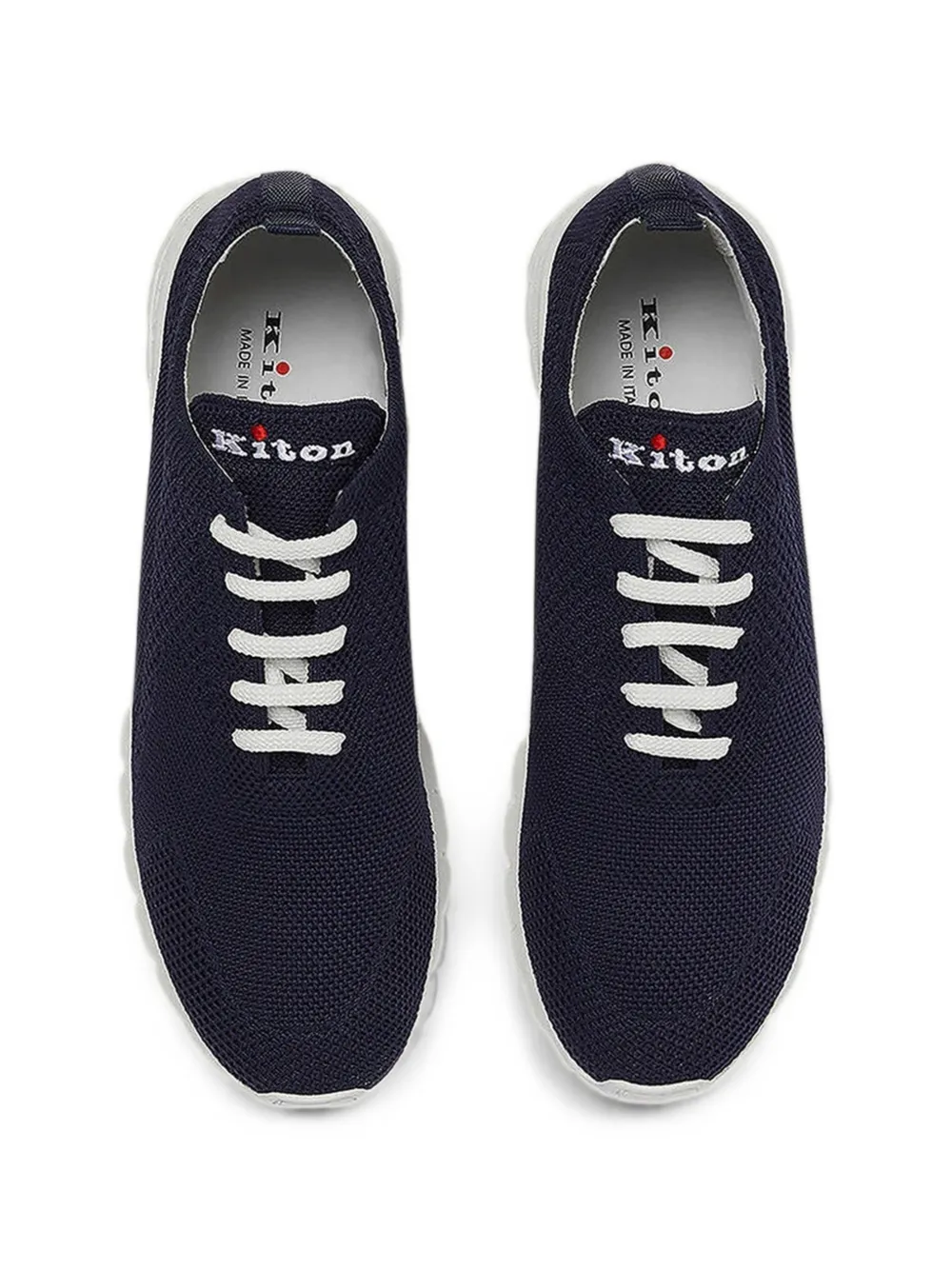 Kiton front-lace sneakers Blauw