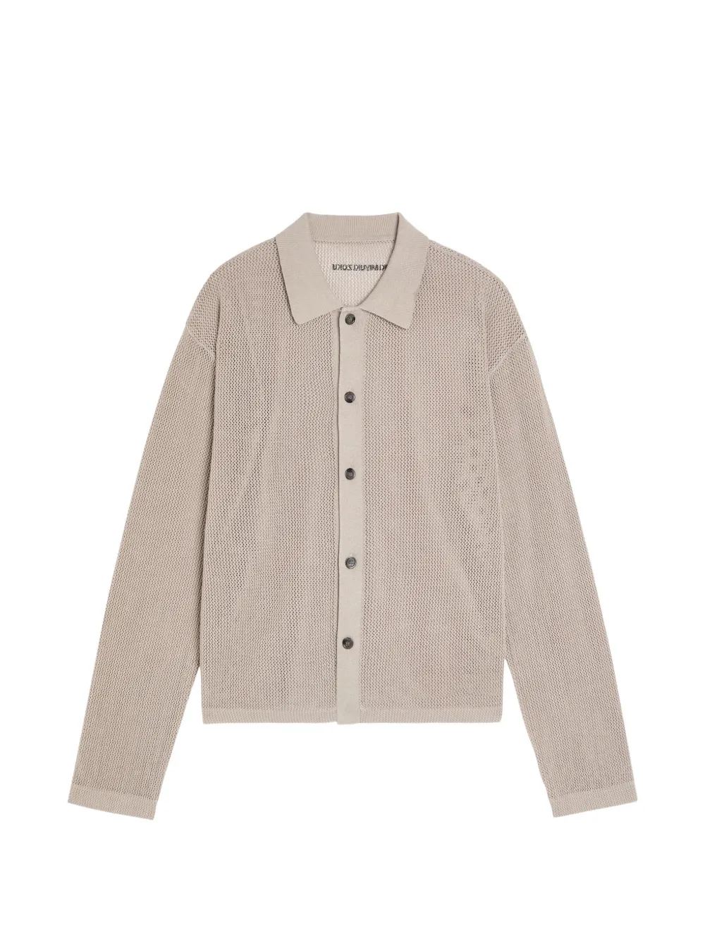 MKI Miyuki Zoku mesh-knit polo cardigan - Neutrals