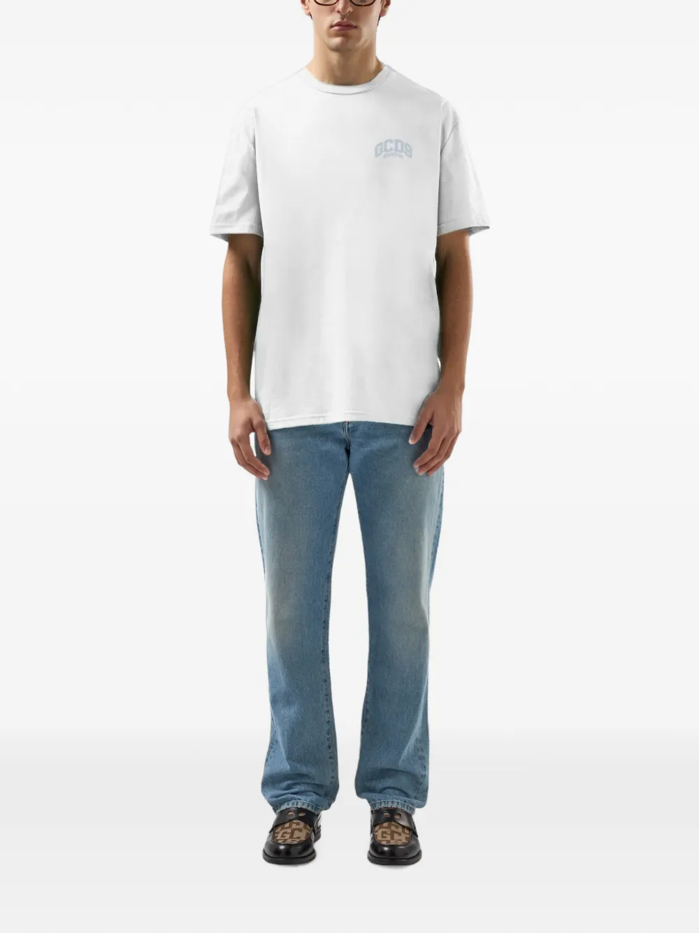 GCDS Logo Lounge T-shirt Wit