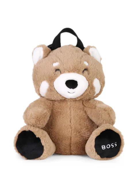 BOSS Kidswear bear-shape faux-fur backpack