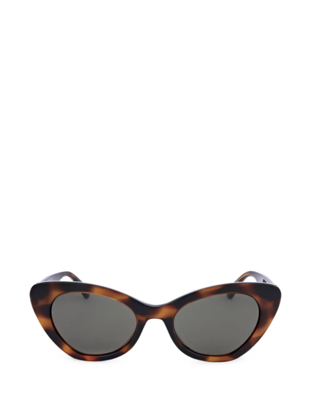 Moschino Occhiali da sole cat-eye con placca logo - Marrone