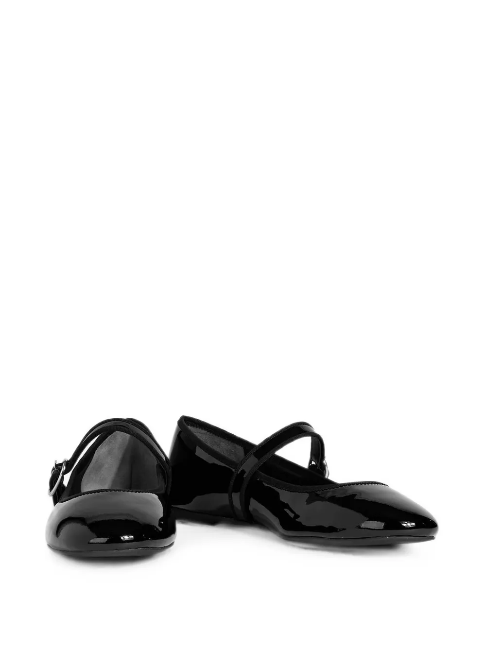 Stuart Weitzman Alice buckle-strap ballet flats Zwart