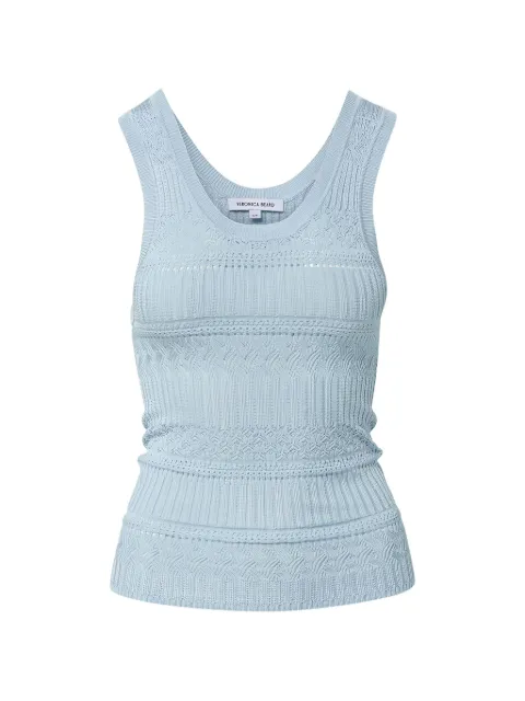 Veronica Beard Sandra pointelle-knit tank top