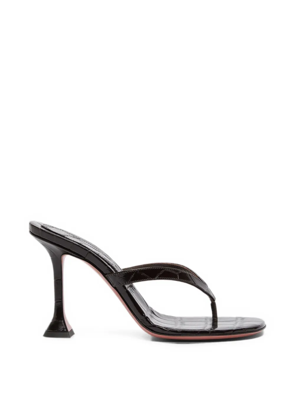 Amina Muaddi Juliette croc-effect leather sandals Bruin