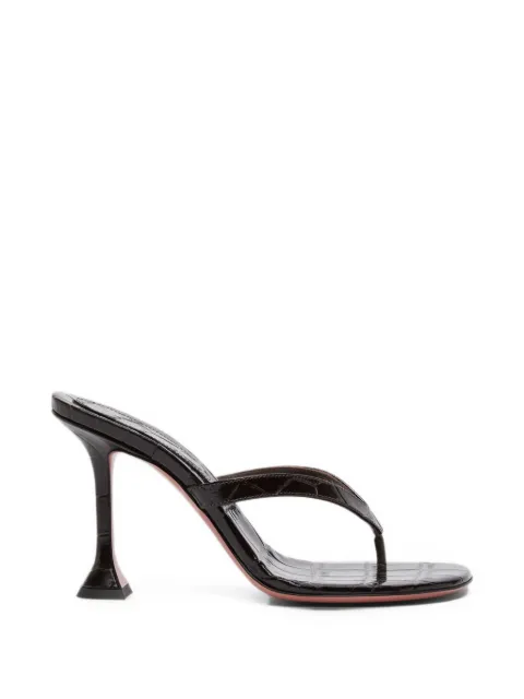 Amina Muaddi Juliette croc-effect leather sandals