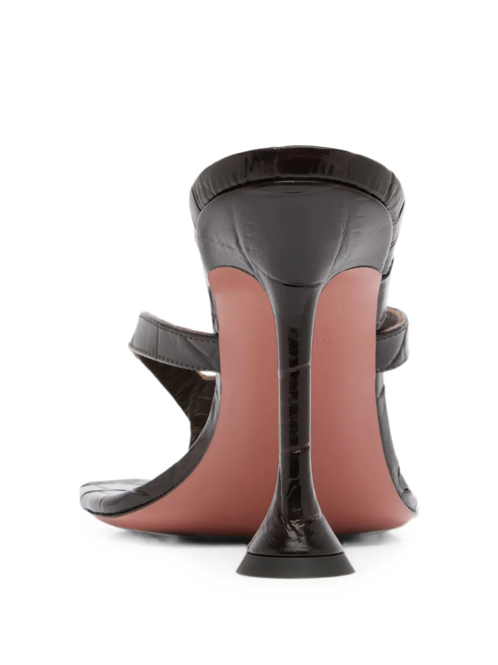 Amina Muaddi Juliette croc-effect leather sandals Bruin