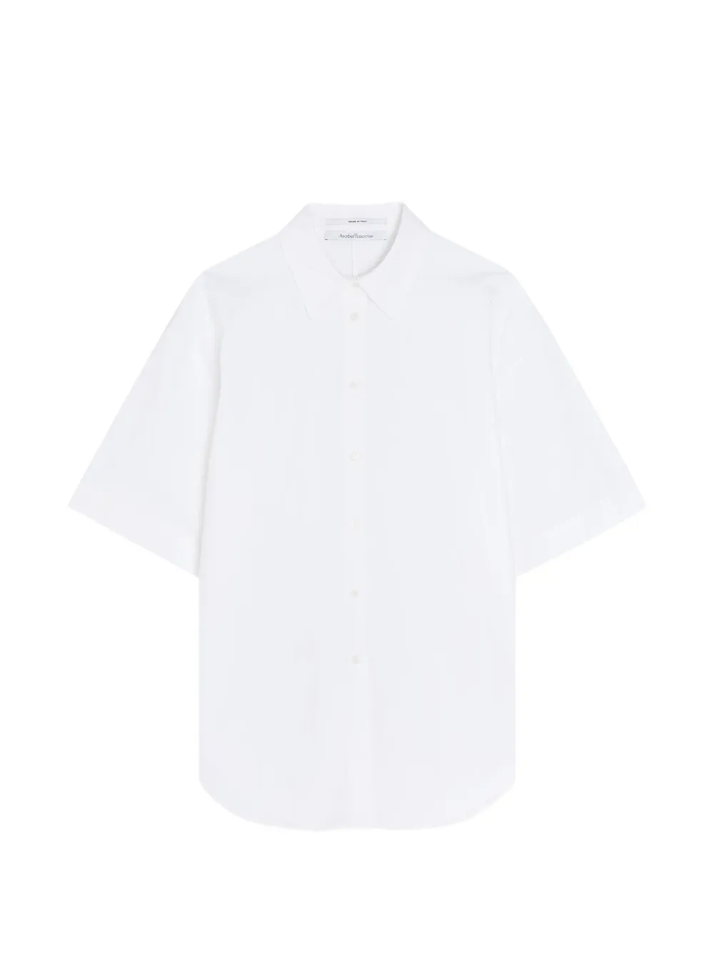 Another Tomorrow short-sleeve button-down shirt - White