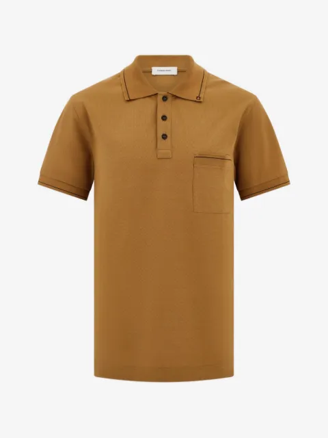 Ferragamo polo en piqué à poche de poitrine