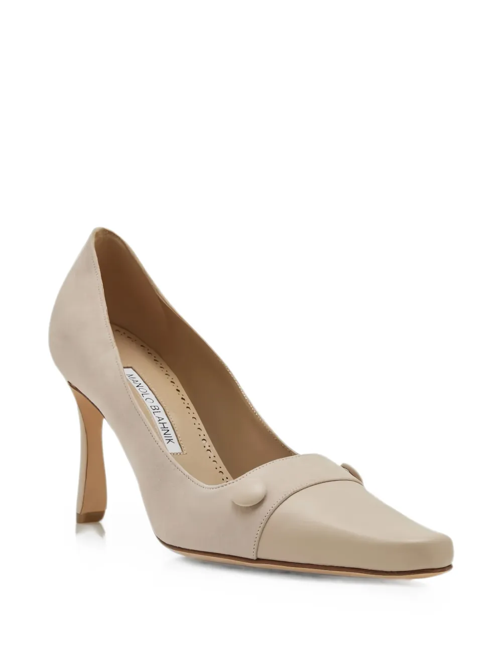 Manolo Blahnik Quantapla button-detail pumps Beige