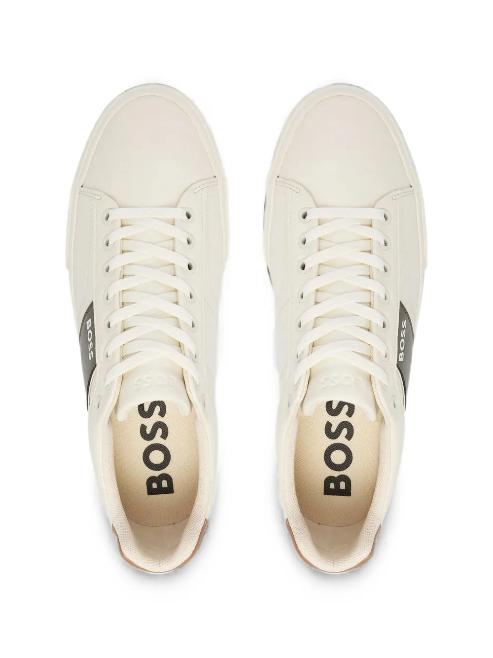 BOSS logo-print sneakers Wit