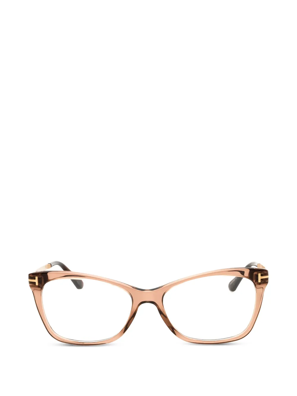 TOM FORD geometric-frame glasses - Marrone