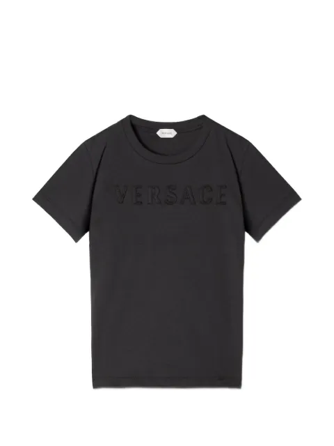 Versace Kids camiseta con logo bordado