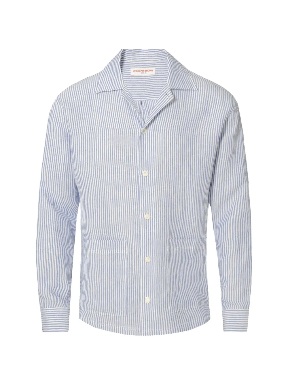 Orlebar Brown Soren striped hemp jacket - Bianco