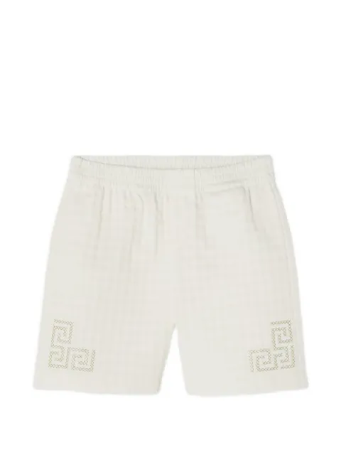 Versace Kids bermudas a cuadros en jacquard con bordado Greca