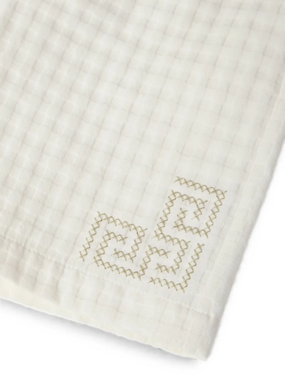 Versace Kids Shorts met Greca-borduurwerk en ruit-jacquard Beige