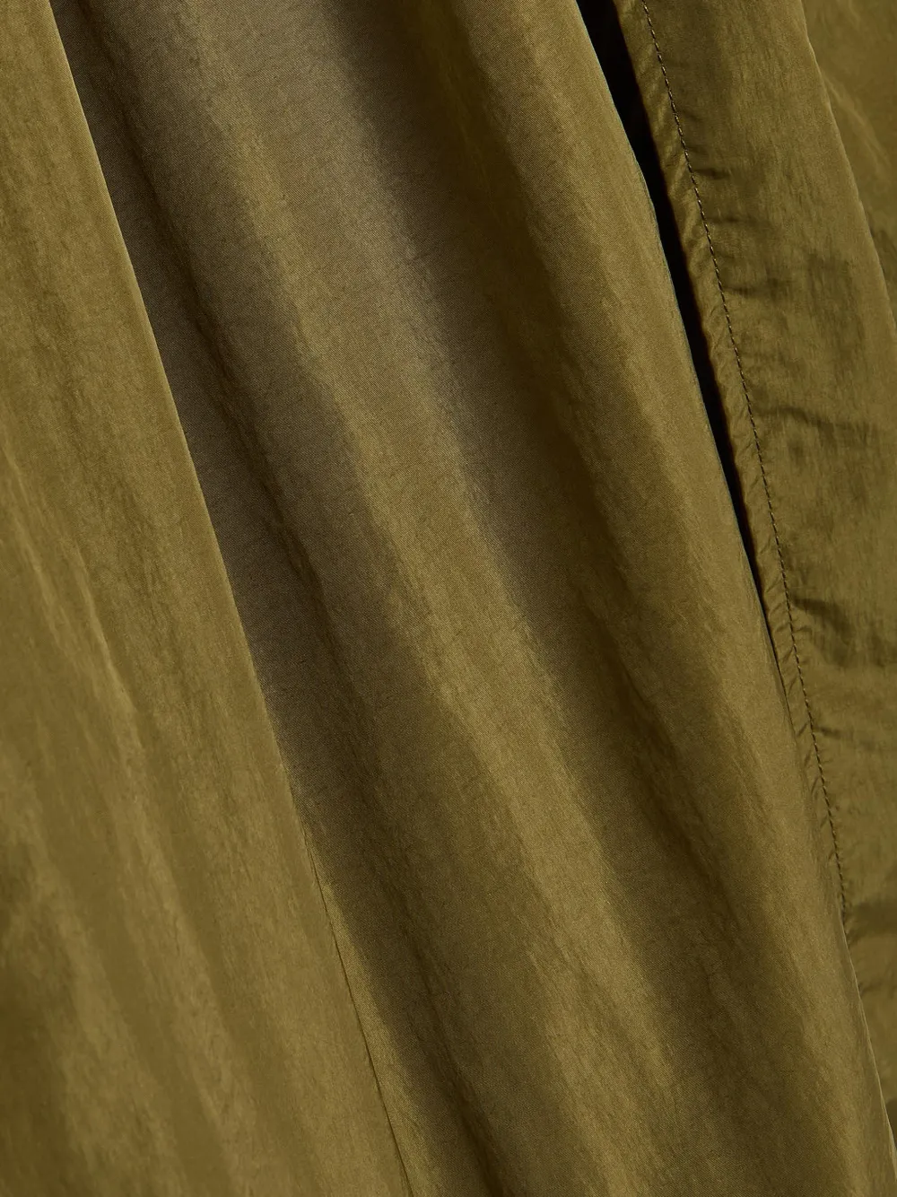 Another Tomorrow Belted Hooded Coat in Green, view 2