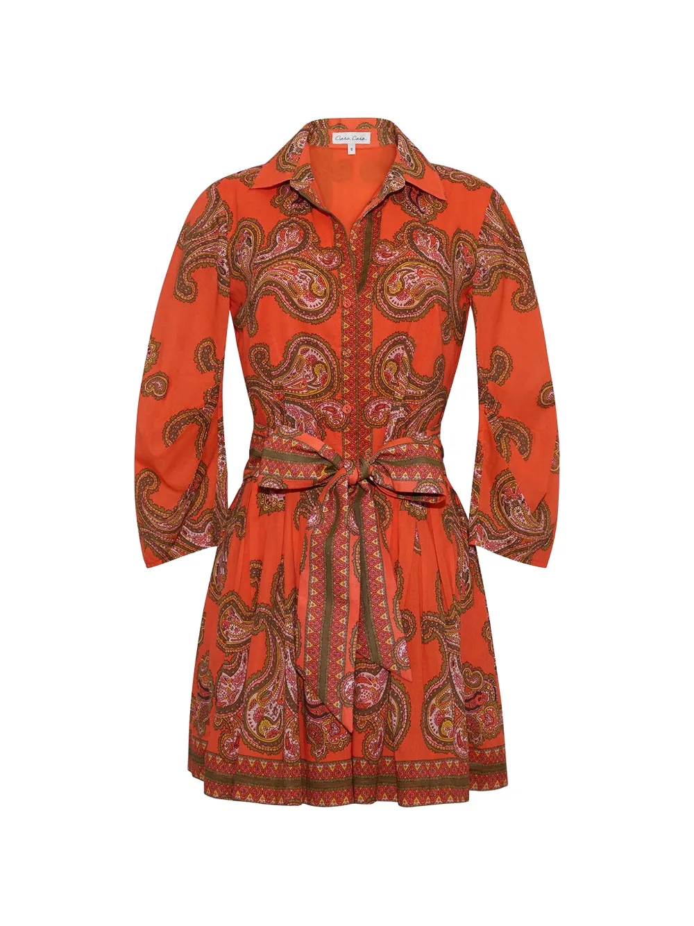 Cara Cara Raya paisley-print mini dress - Arancione
