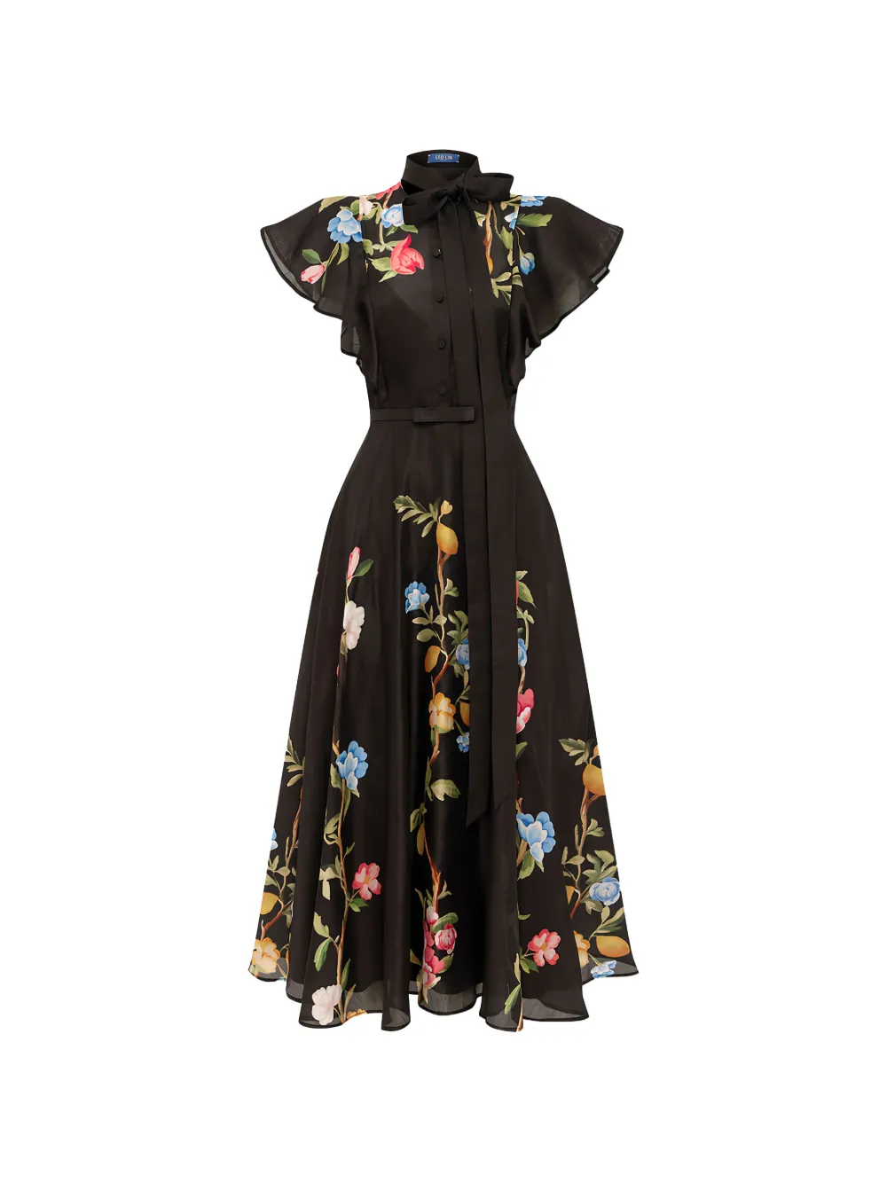 Leo Lin Elsie Maxikleid - Schwarz