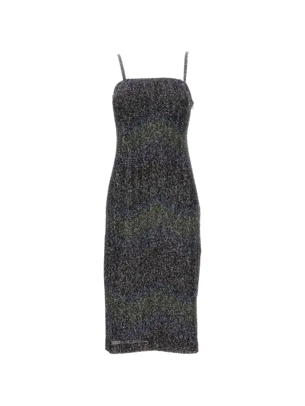 Missoni Dégradé Bustier Long Dress with Sequins in Black