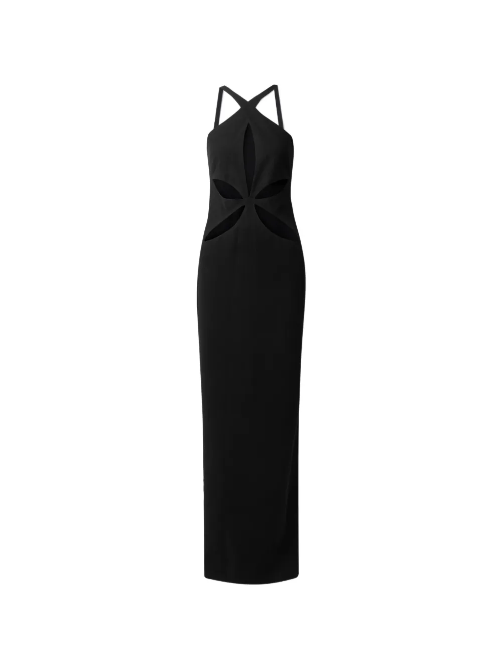 Mônot cutout crepe maxi dress - Black