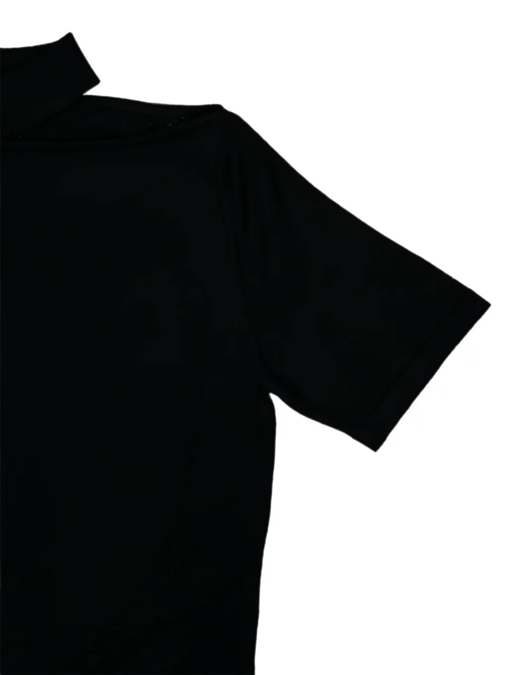 Courrèges T-shirt van merinowol met uitgesneden details Zwart