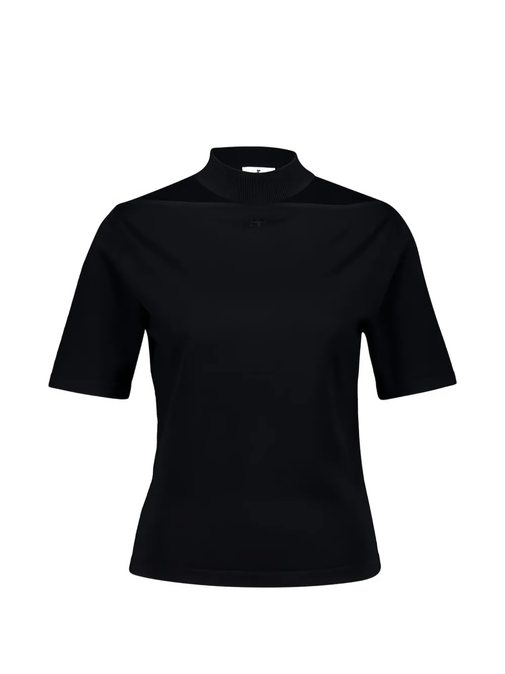 Courrèges cut-out merino wool T-shirt - Schwarz