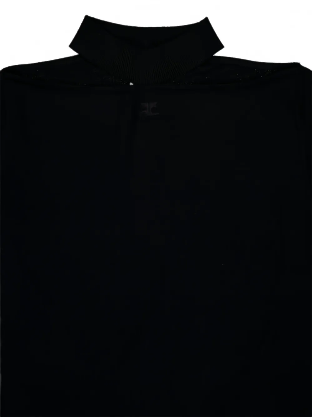 Courrèges T-shirt van merinowol met uitgesneden details Zwart