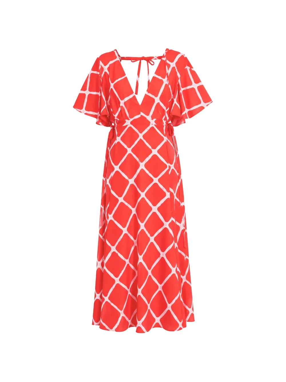 Victoria Beckham cutout printed maxi dress - Red