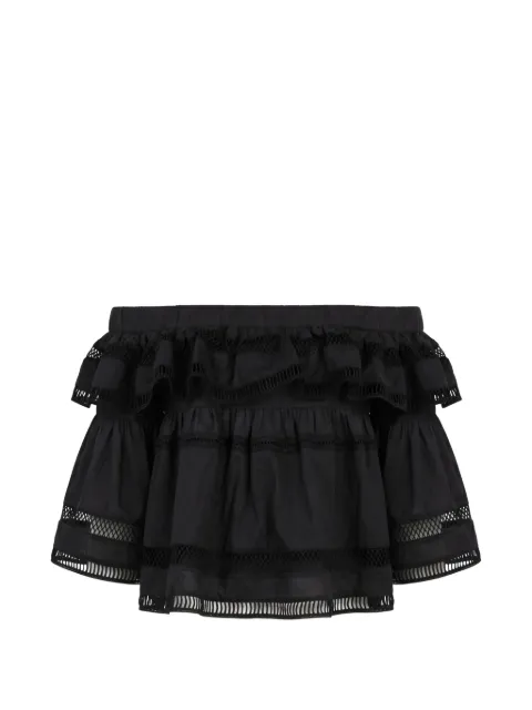 Christy Lynn Angela ruffled off-the-shoulder top