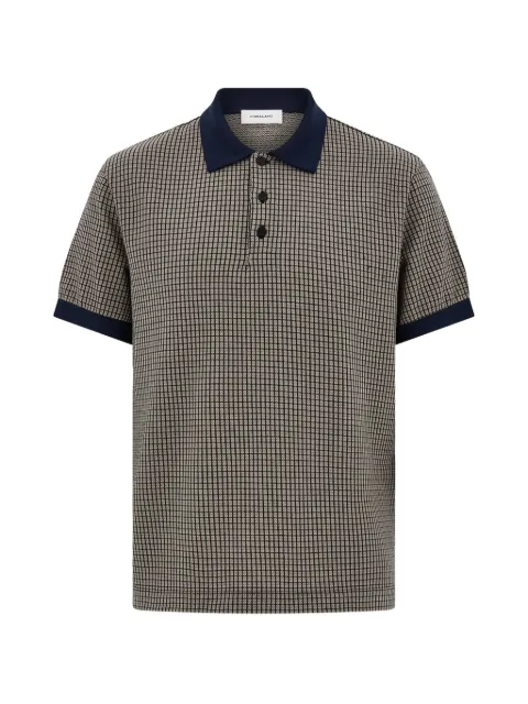Ferragamo short-sleeve micro check polo