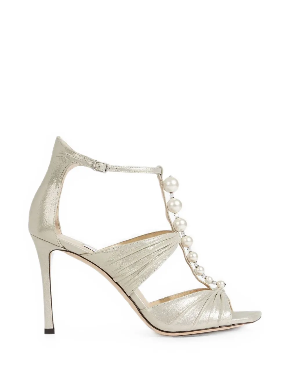 Jimmy Choo Aura faux-pearl sandals Goud