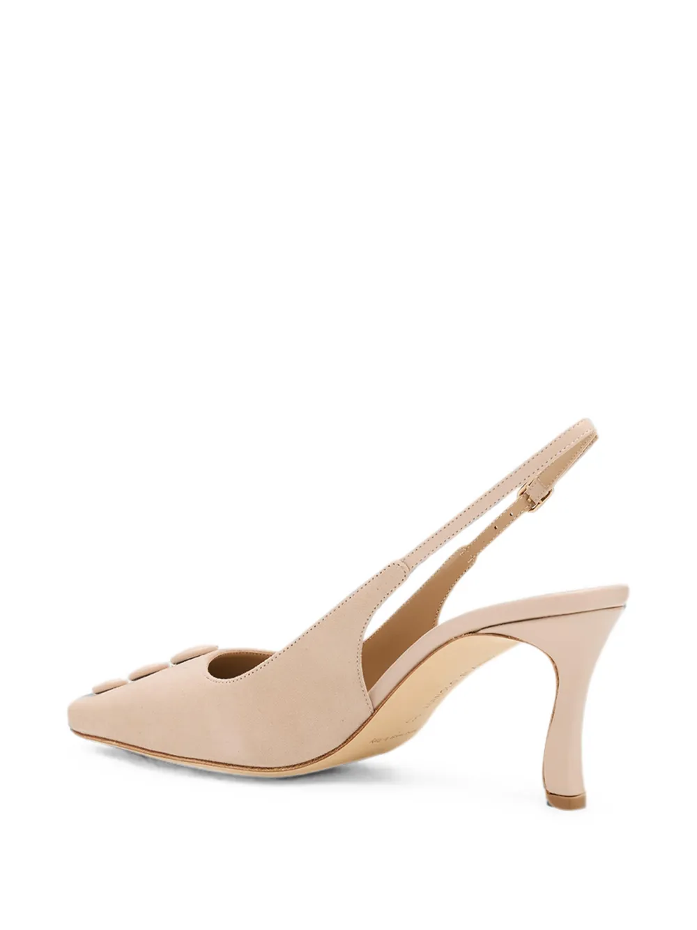 Manolo Blahnik button-detail slingback pumps Beige