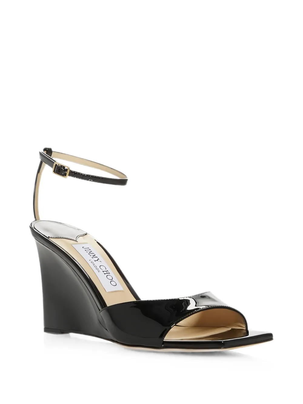 Jimmy Choo Brien patent-leather sandals Zwart