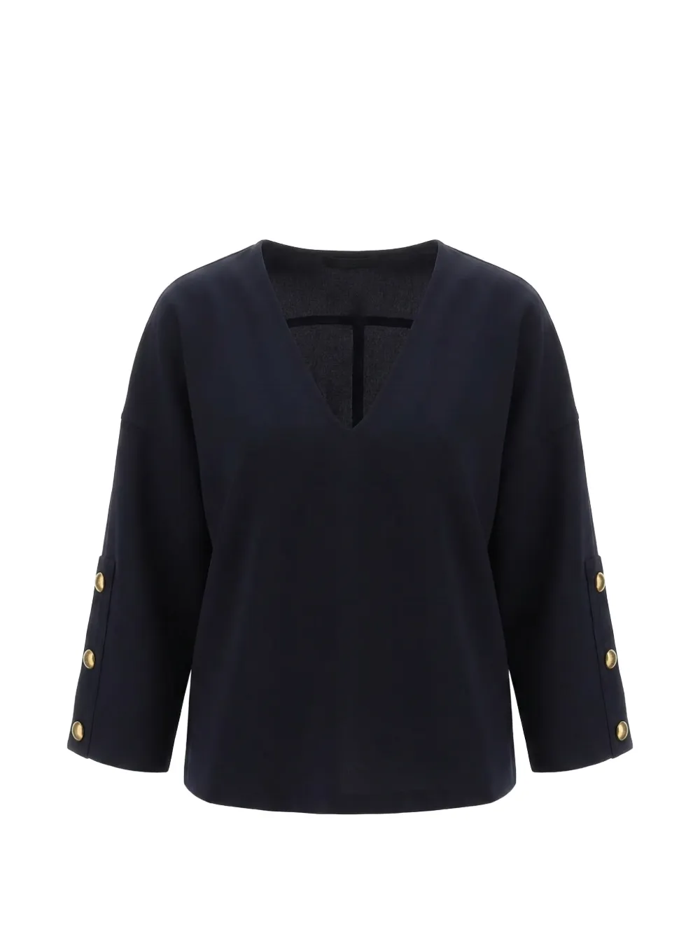 Max Mara Top con scollo a V - Blu