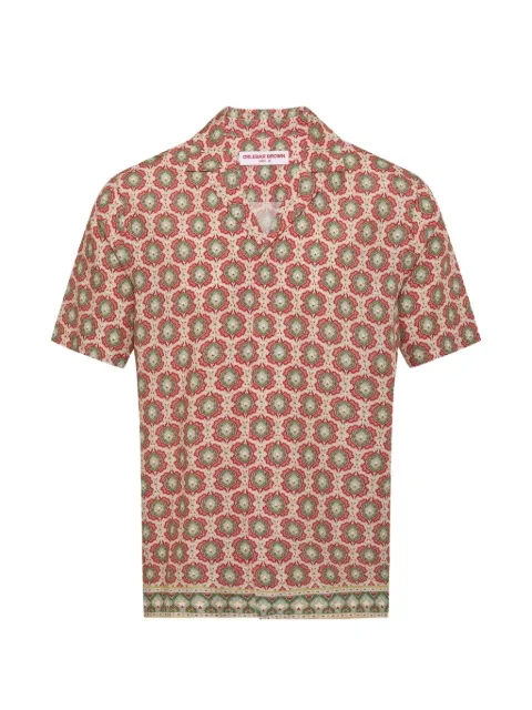 Orlebar Brown geometric-print camp-collar shirt