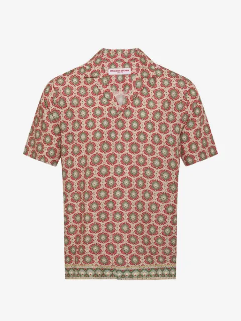Orlebar Brown geometric-print camp-collar shirt
