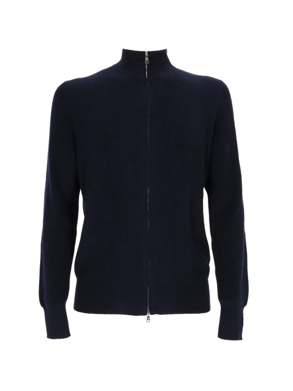 Ballantyne ribbed-knit zip-up cardigan - Blue
