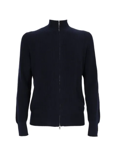 Ballantyne ribbed-knit zip-up cardigan