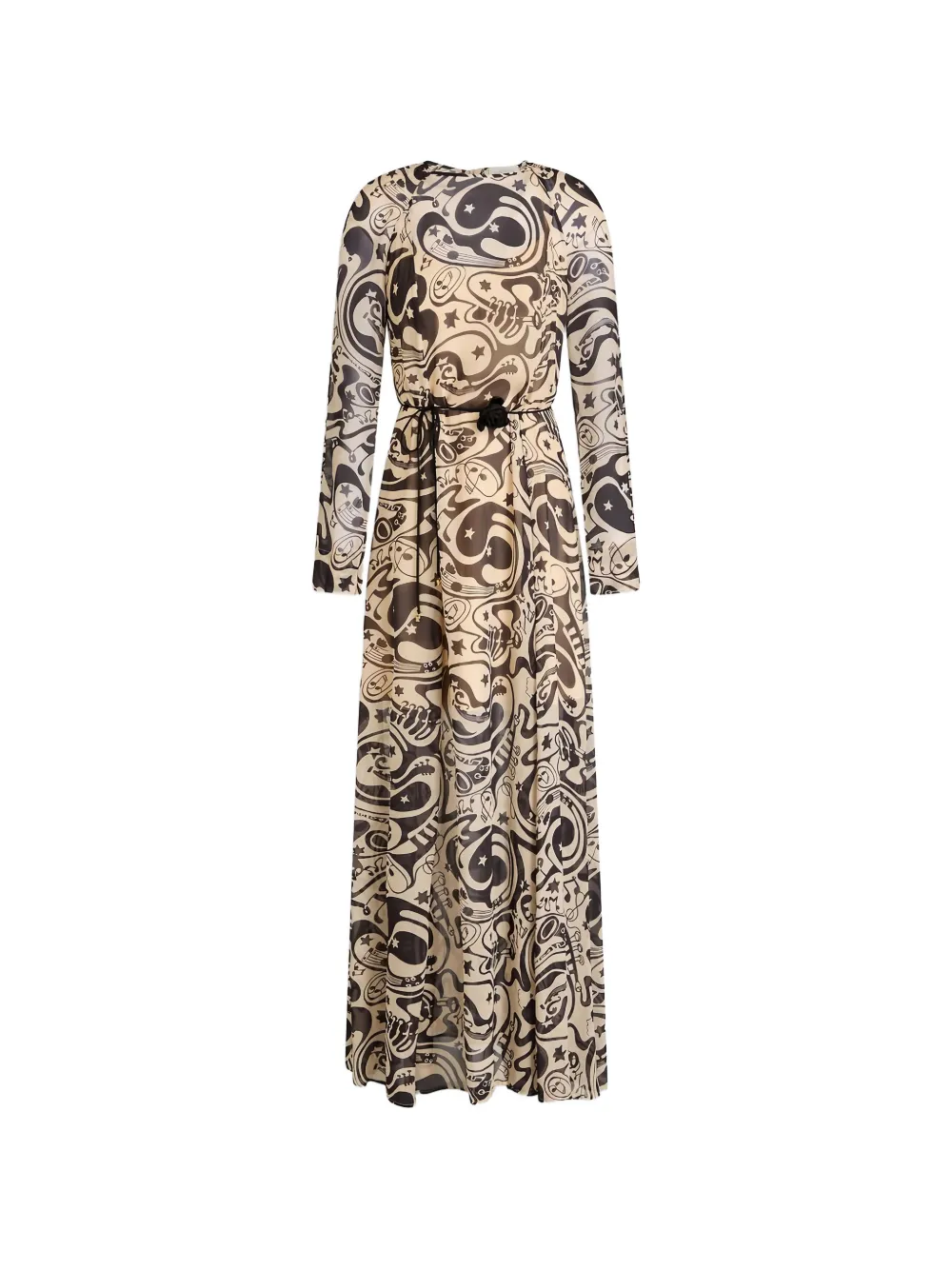 ZIMMERMANN abstract-print georgette maxi dress - Toni neutri